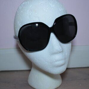 Diane Von Furstenberg DVB 6/1 Cat3 Oversized Rectangle Retro Black Sunglasses